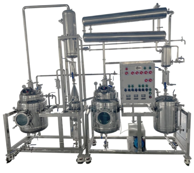 Attrezzatura per serbatoio di recupero dell'alcol per estrazione di erbe, concentratore per evaporatore sottovuoto in acciaio inossidabile