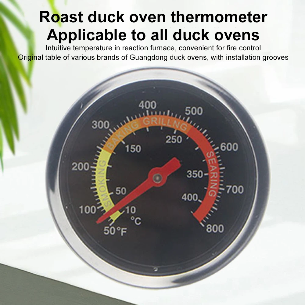 Barbecue Oven Thermometer BBQ Stainless Steel Thermometer Bimetal Oven Thermometer Grill Thermometer Grill Replacement Parts