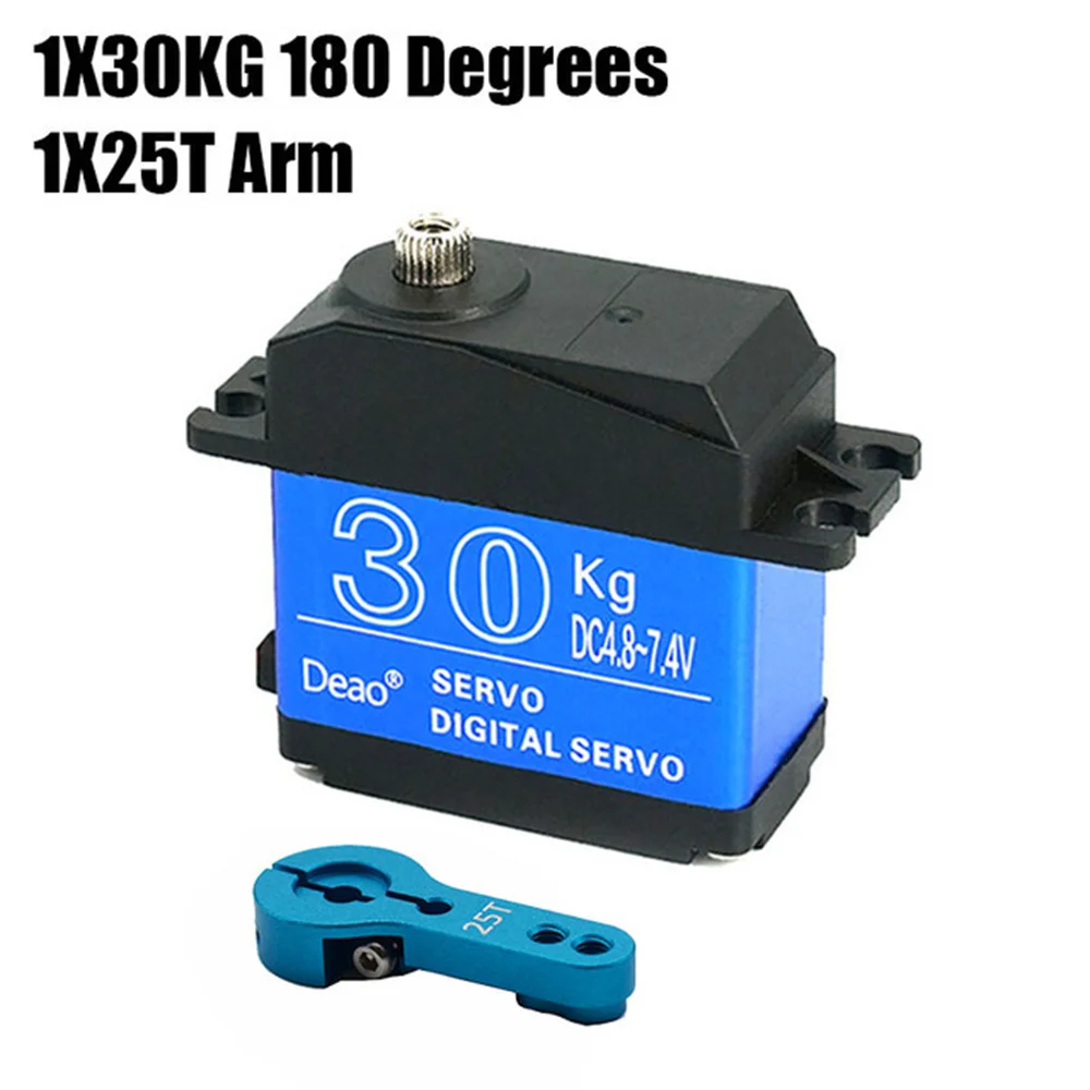 High torque digital servo waterproof 20KG 25KG 30KG 35KG servo 180 degrees 270 degrees metal gear 25T RC truck mechanical arm