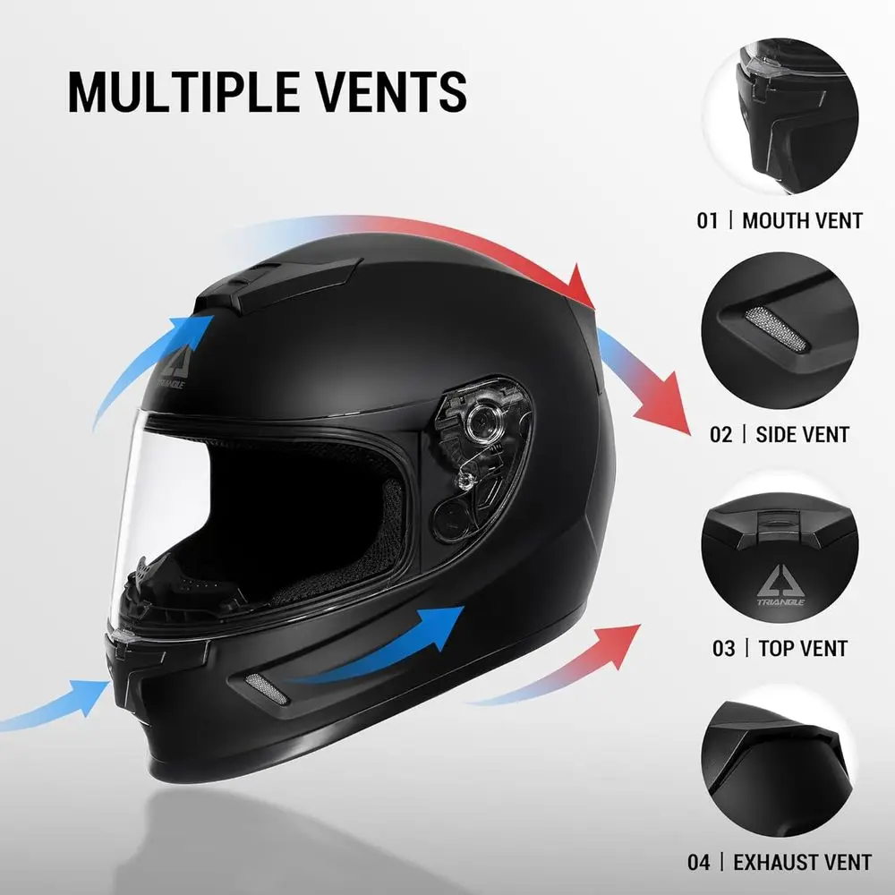 Youth Motorcycle Helmets Full Face Lightweight with Dual Visors, DOT Certified