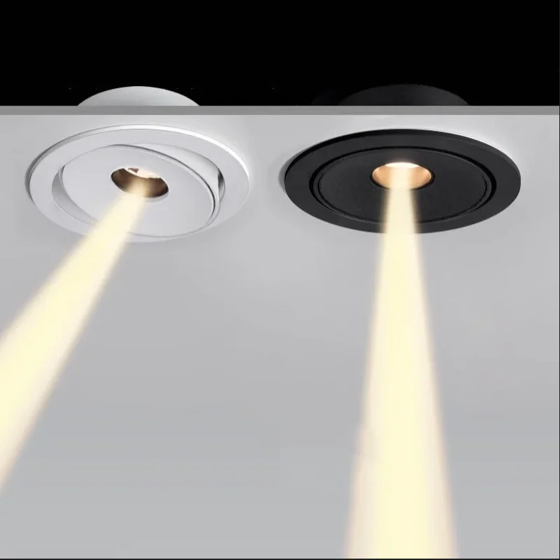 

Dimmable Recessed LED COB Embedded Ceiling Lamp Fixture Downlight Focus Mini Spotlight Narrow Beam Angle 3°8°15°24° Wine Cabine