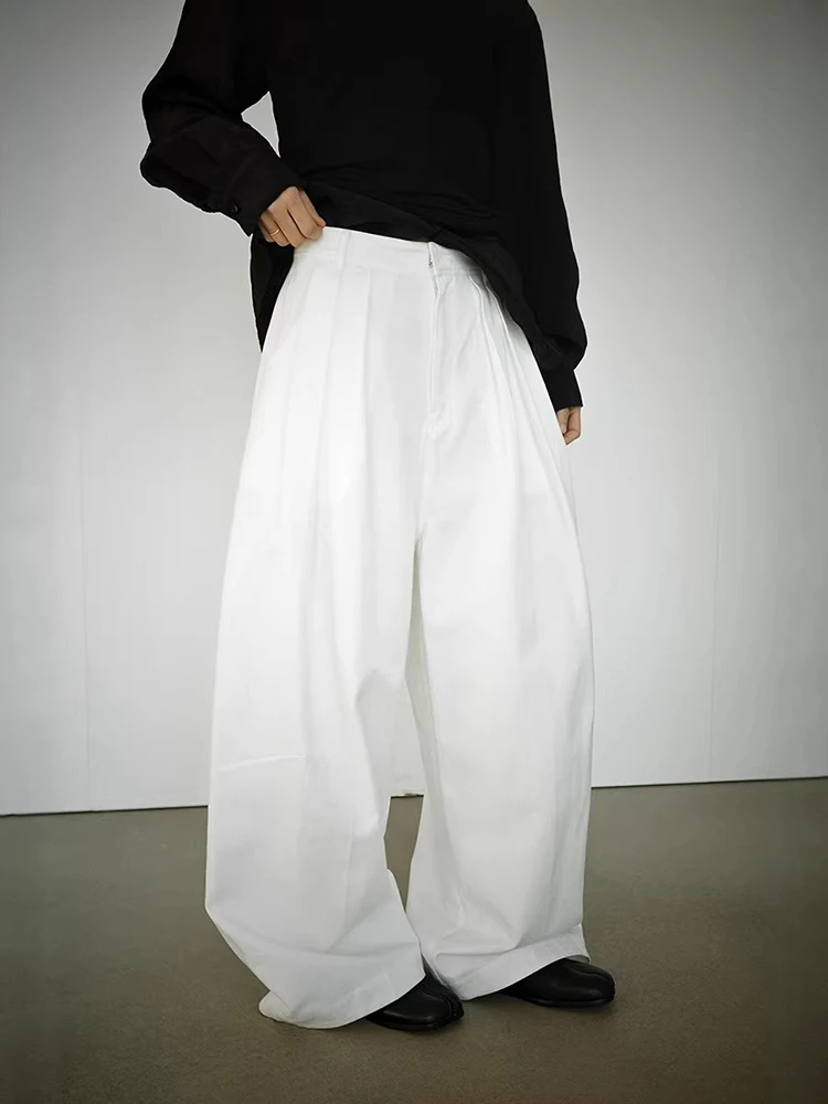 

High Waist Wide Leg Pants Women's Loose Casual Trousers Pure Color Versatile Long Pants Autumn Winter Fashion Ladies' Clothing