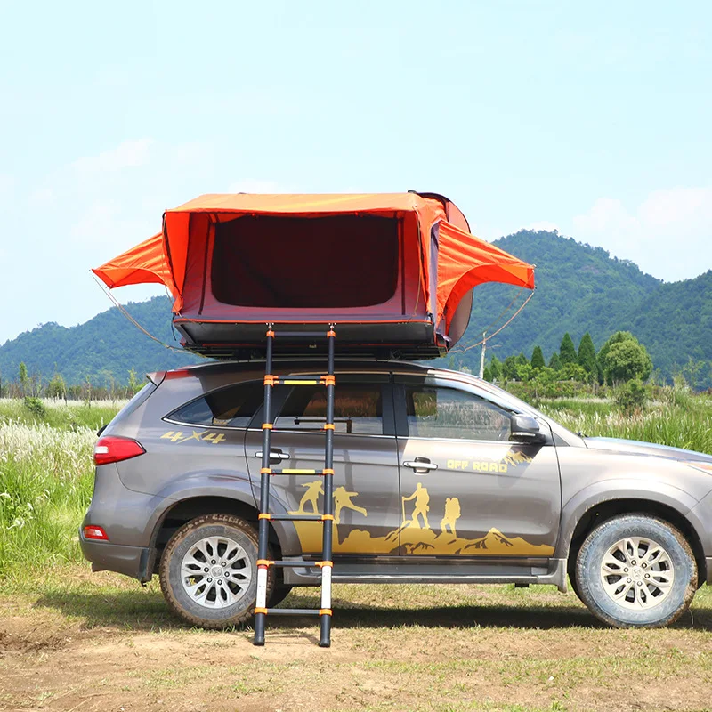 

Outdoor Camping for 5 People Roof Top Tent Hard Shell Hydraulic Semi-auto Oxford Roof Tent for Car Roof Top Tent with Racknature