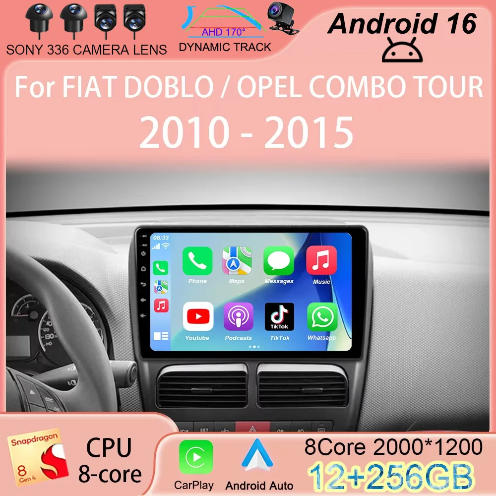 

Автомагнитола Android 16 для FIAT DOBLO / OPEL COMBO TOUR 2010-2015 с GPS-навигацией, экраном 1280*720 QLED, DSP, Carplay, мультимедийный проигрыватель, без DVD