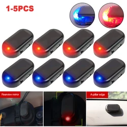 Solar Powered Car Fake Security Light Simulated Dummy Alarm Wireless Warning Anti-Theft Caution Lamp LED Flashing Imitation