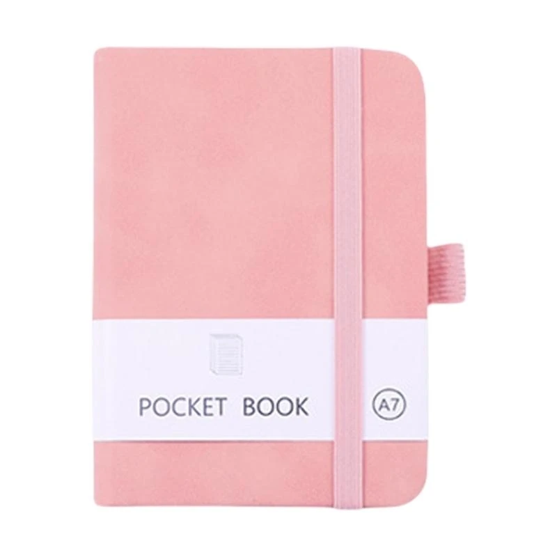 ハードカバーレザーノートブック200ページ幅の並んでいる小さな紙ノートブックメモ帳