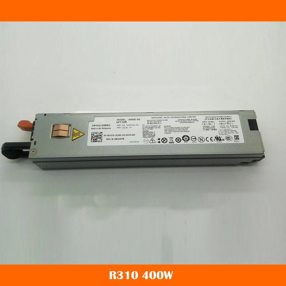 

Серверный блок питания для DELL R310 A400E-S0 0R107K R107K D400E-S0 0T130K T130K 400W