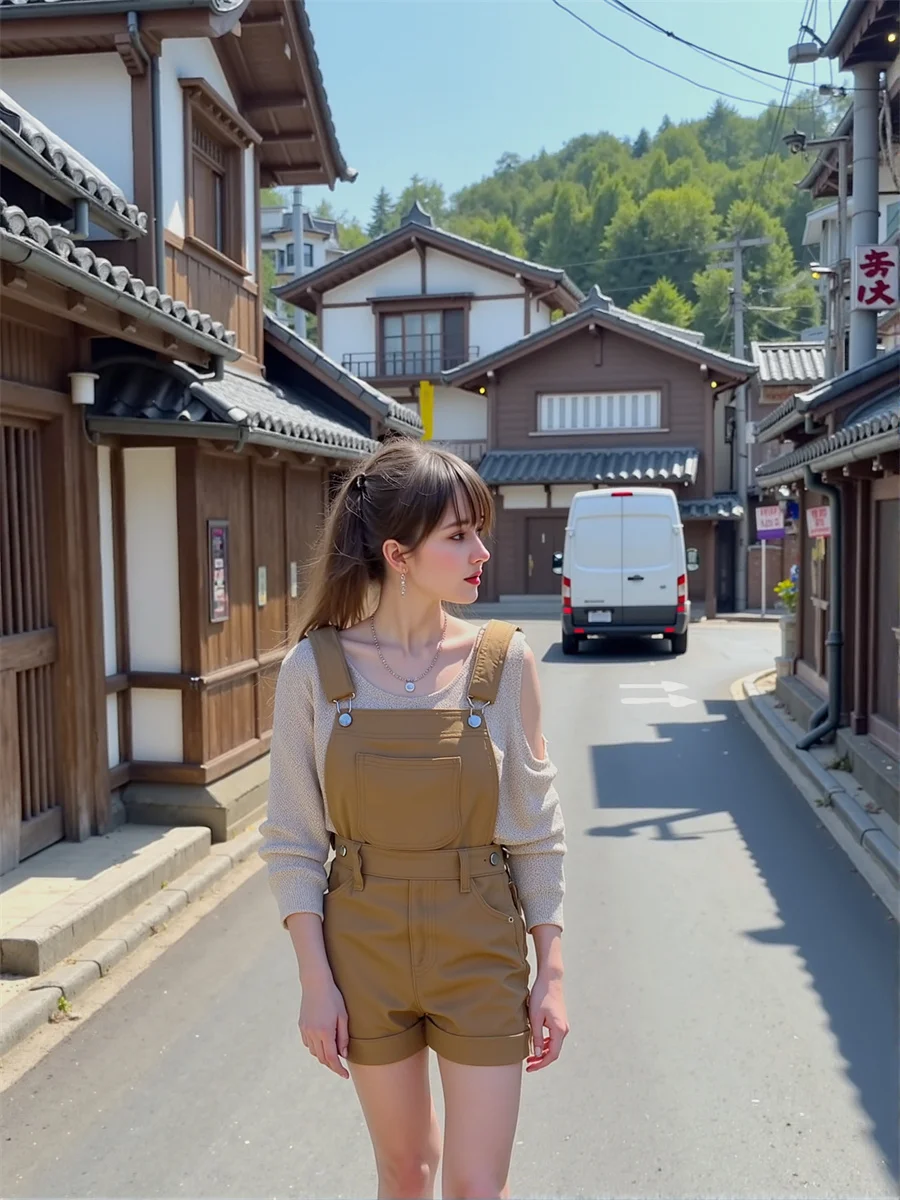 

Джинсовые винтажные комбинезоны для женщин, элегантные комбинезоны с высокой талией, женская одежда, тренд 2025, весна, полуоткрытый галстук-краситель, нежный с рюшами