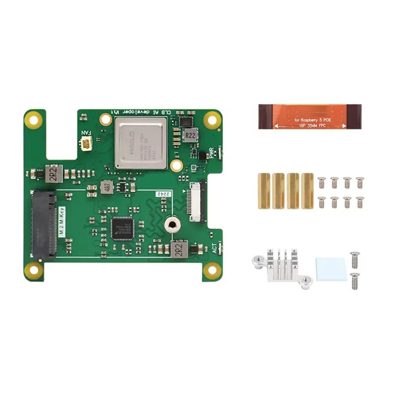 C9-Para Raspberry Pi 5 CLB AI DP Kit para Raspberry Pi AI Kit PCIE a M.2 placa de expansión Hailo-8 CLB AI desarrollador Kit