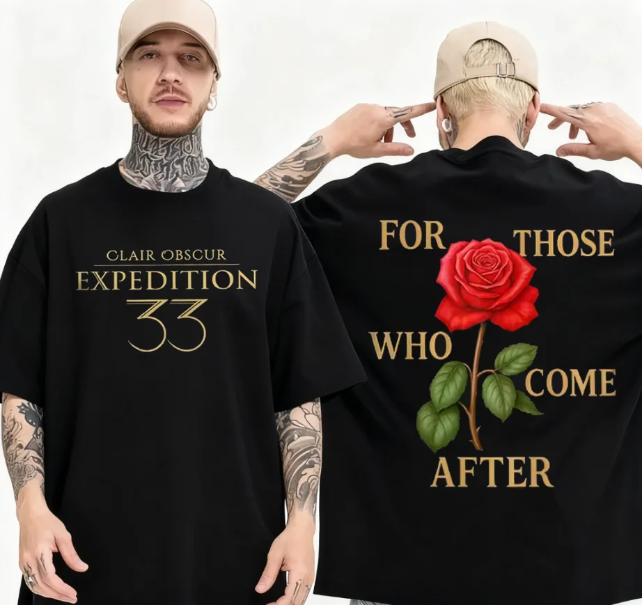 2025 الصيف كلير Obscur توقع 33 100% القطن المطبوع تي شيرت الرجال النساء Harajuku خمر موضة عادية مريحة قصيرة الأكمام #1