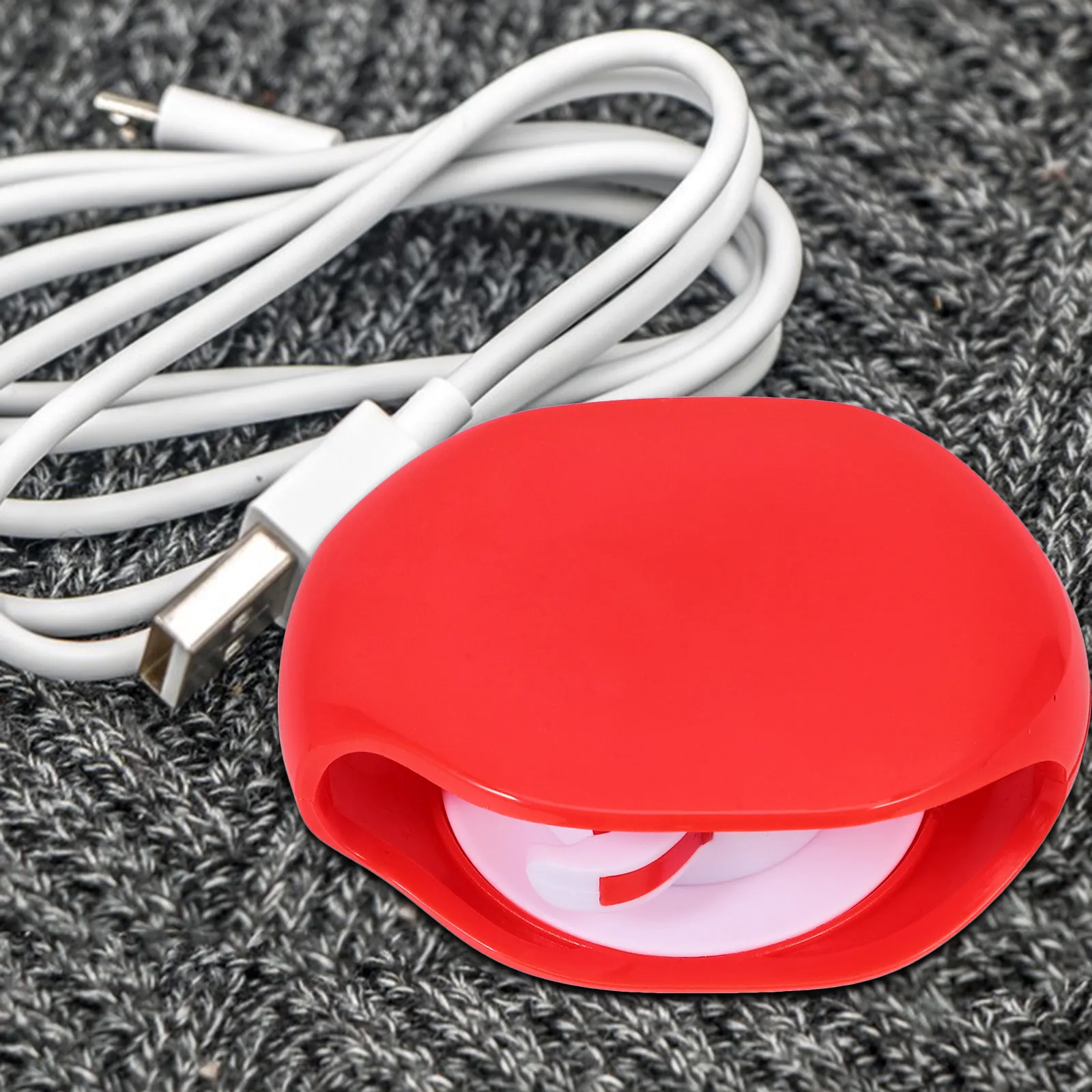 Automatic Roll-Up Data Cable Organizer for Earphones Headphones Charging Cables Portable Multi-Functional Pc ABS Material Travel