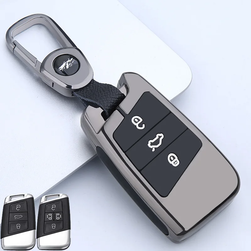 

Zinc Alloy + Silicone Car Key Case for VW Volkswagen Magotan Passat B8 Touran L Golf - Jia Lv Sharon Kailuway Matwe Skoda Superb