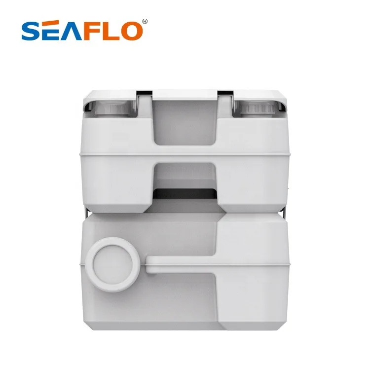 Portable RV Toilet, 20L Mobile Commode, for Camping Boat Caravan Marine, Leak-proof Odor-free Dual Tank, 5.3 Gallon, for Adults