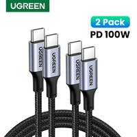 UGREEN 2 Pack USB Type C to USB C Cable PD 100W 60W Charging Cable for Macbook Xiaomi Samsung Fast Charger 2pcs 1m 1.5m 2m USB C
