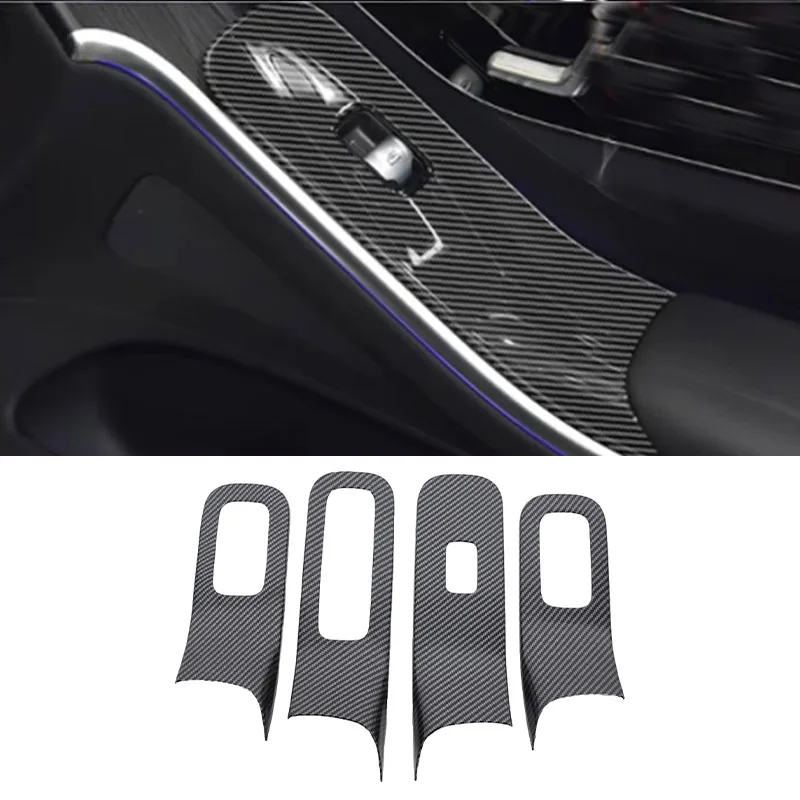 

Для Mercedes Benz S Class W223 2021-2024 пуговицы подъема оконного стекла, декоративная рамка, накладка, автомобильные аксессуары, левый руль