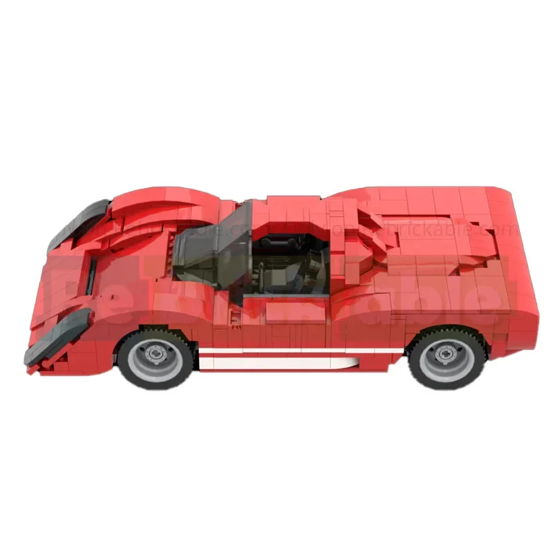 MOC-230823 Rosso Iconico Auto Sportive Da Corsa Blocchi Modello 1047 PartsMOC Creativo Ragazzi Bambini Compleanno Building Blocks Giocattolo Regalo