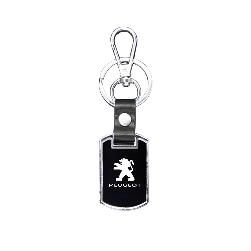 1PC Metal Car Keychain Keyring Key Holder Pendant Buckle For Peugeot 206 308 307 207 208 508 RCZ 107 406 407 2008 3008 4008 5008