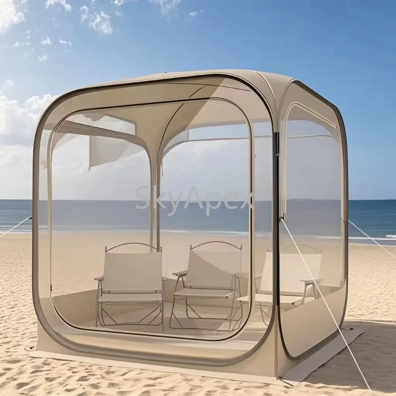 PVC Transparent Starry Sky Pop up Tent Portable Quick build Waterproof Outdoor Courtyard Barbecue Game Watching Camping Glamping