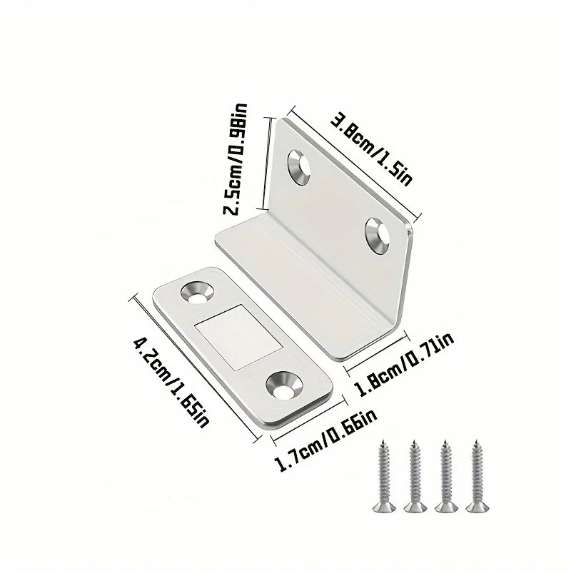 طقم مكون من 4 قطع - لا يتطلب حفر للتركيب، مناسب لعشاق الأعمال اليدوية لأبواب خزانة المطبخ والأدراج وخزائن الملابس