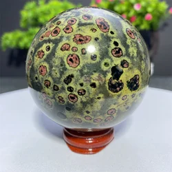 Plum Blossom Jasper Ball Natural Crystal Healing Stones For Home Decoration Gift Mineral Gem Specimen Sphere