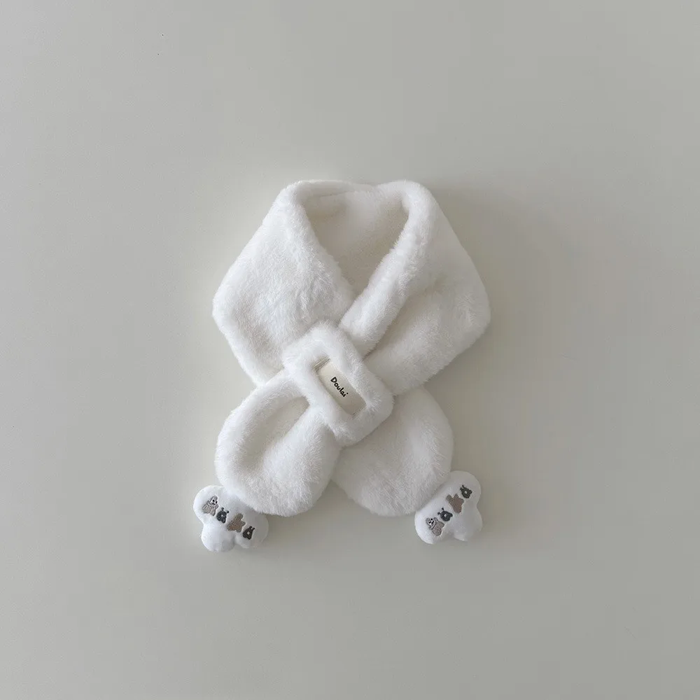 

New Cute Cartoon Scarves Cold Proof Thickned Warm Scarf Comfortable Windproof Cross Neckerchief Children