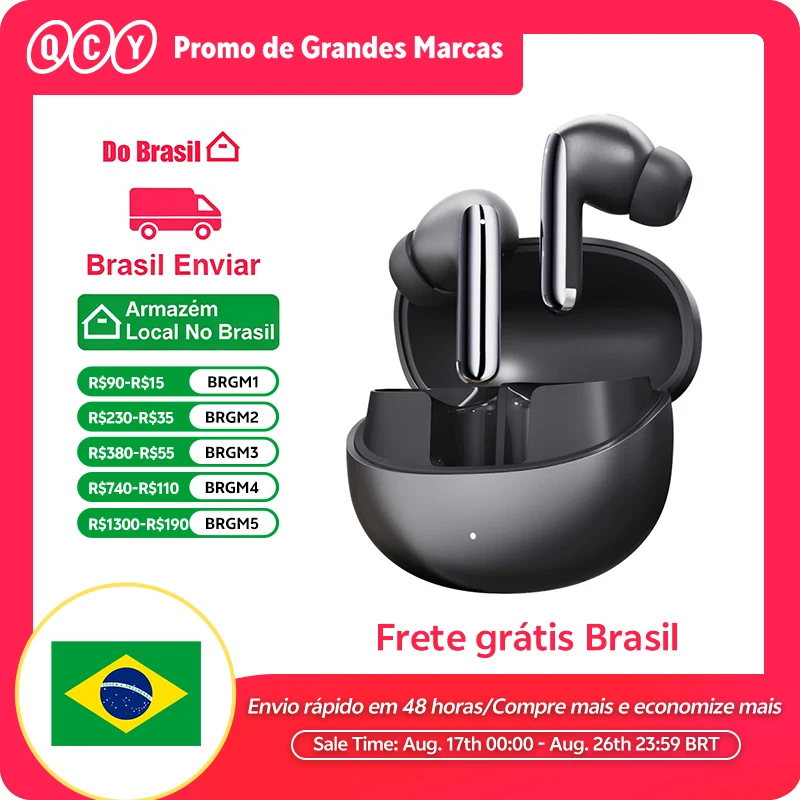 QCY MeloBuds Pro ANC Bluetooth 5.3 Fones de ouvido, ANC híbrido 46dB, Hi-Res, Earbuds LDAC, fones de ouvido 6 Mic, detecção intra-auricular 34H