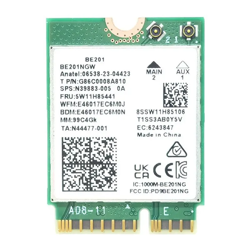 

ABFM-BE201 BE201NGW Модуль Wi-Fi 7 M.2 CNVio3 8774 Мбит/с, трехдиапазонный беспроводной интернет-адаптер Bluetooth 5.4 для Win10/11 64-бит