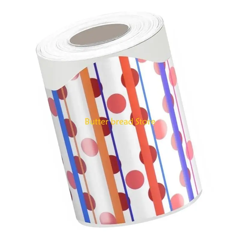 W89C 10M Bulletin Board Borders Colorful Dots Classroom Blackboards koyshesive الحدود الزخرفة لحفلة مكتب المدرسة