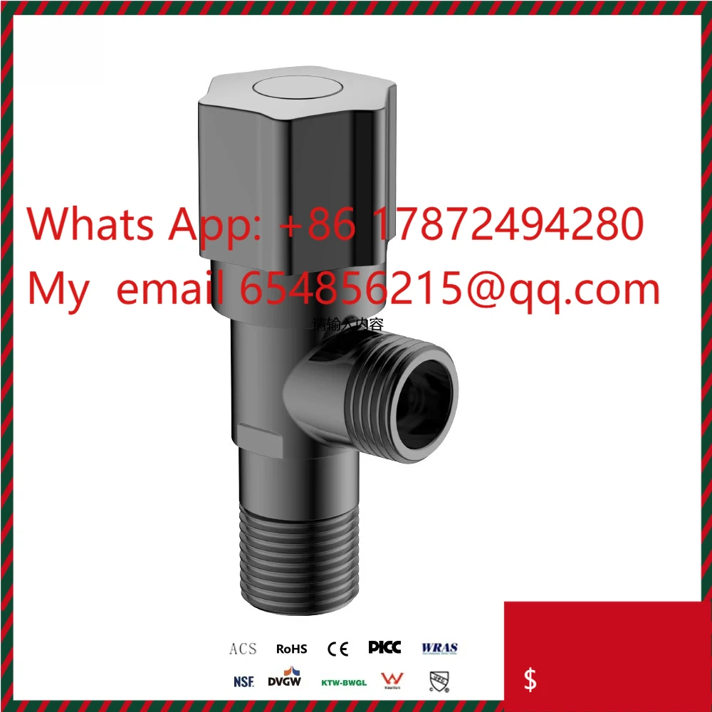 Wholesale Low Price High Quality Luxury Sanitary Hardware Grey Ceramic Cartridge Solid Brass Copper Angle Valve for Bathroom