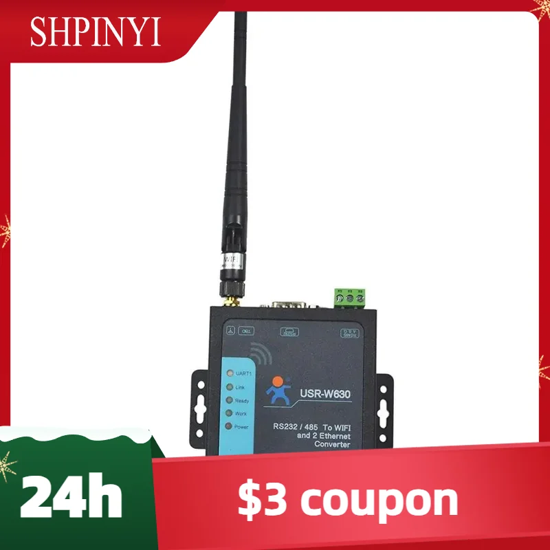 Промышленный последовательный порт RS232/Rs485, последовательный Wi-Fi, преобразователь Wi-Fi поддерживает два порта, Modbus Rtu
