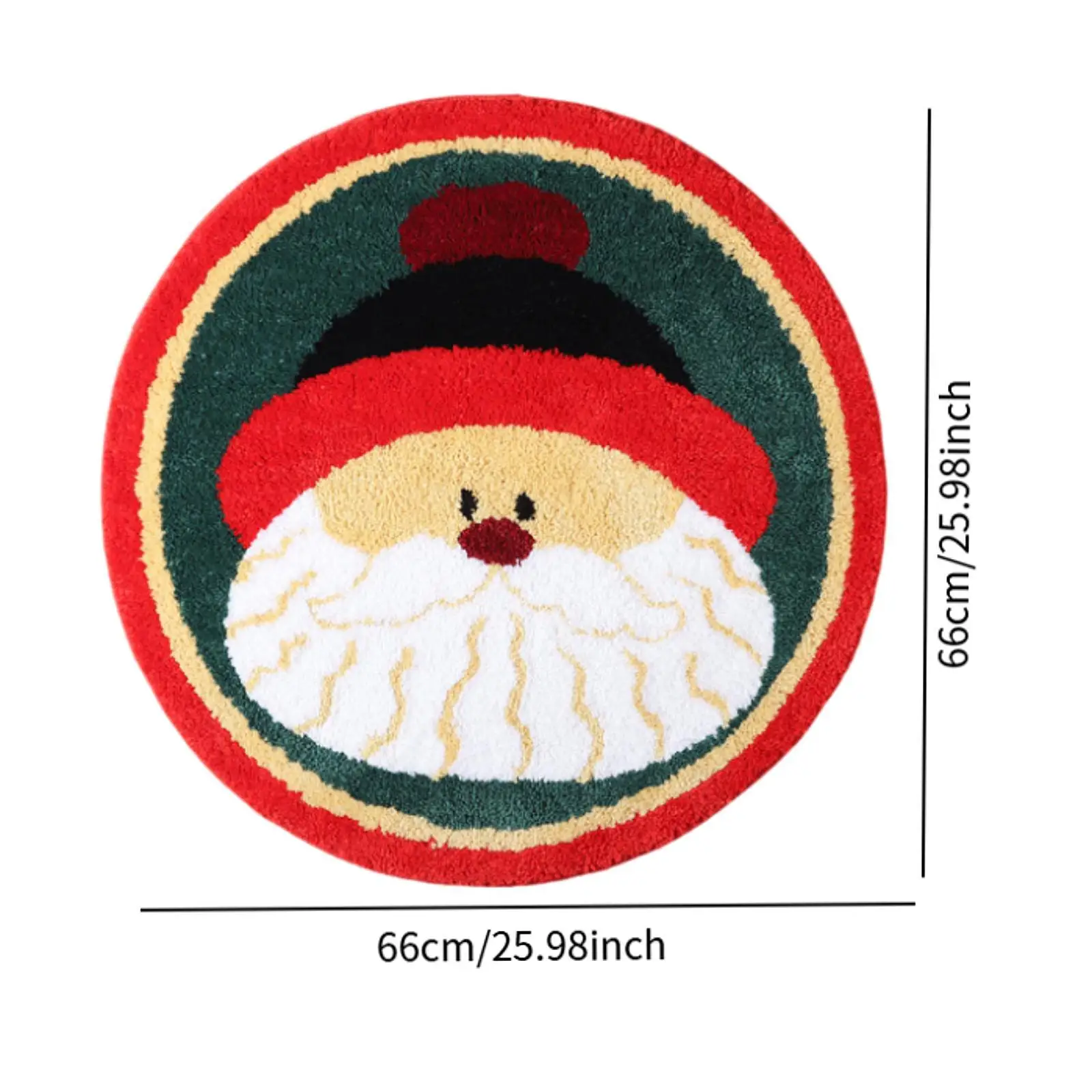 Weihnachtsmann Runde Fußmatte Badezimmer Bodenmatte Teppich für Küche Wanne Bad