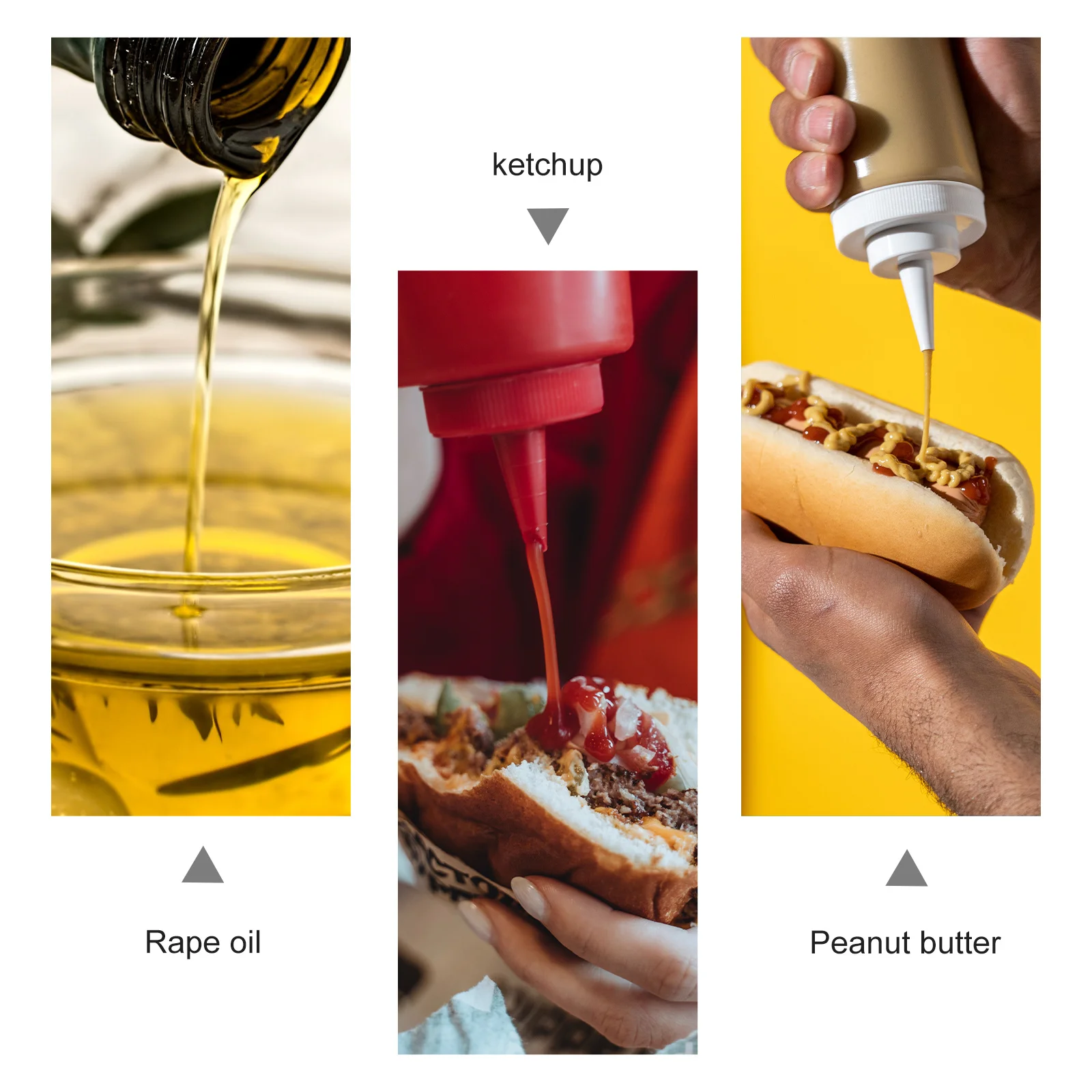 

10Pcs Condiment Squeeze Bottles 120ml Lightweight Plastic Caps Sealed for Bbq Ketchup Mustard Sauces Squeeze Bottle