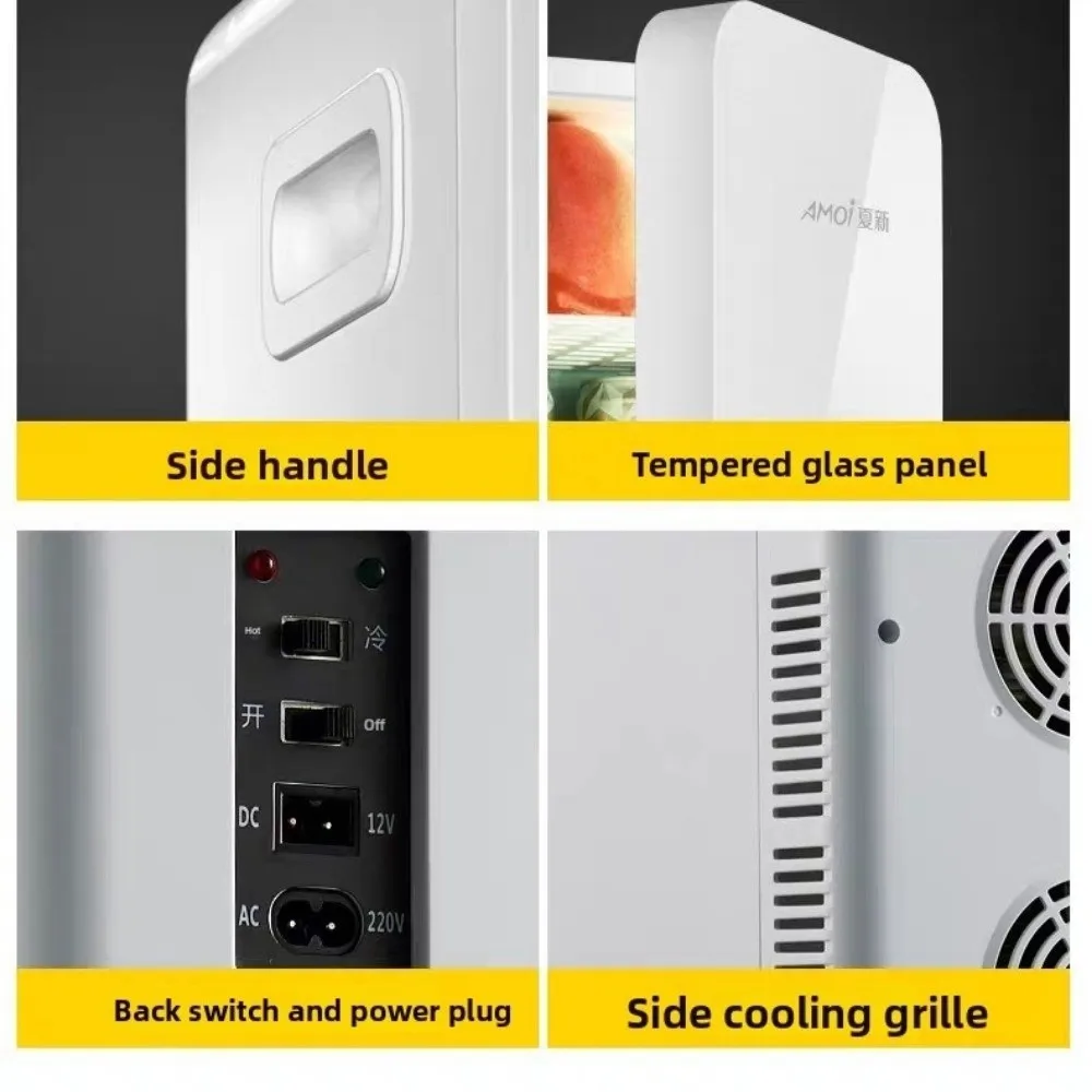 

8L Mini Fridge Single Door Household Car Refrigerator Digital Display Temperature Mini Cooler Box Beauty Food Refrigerator