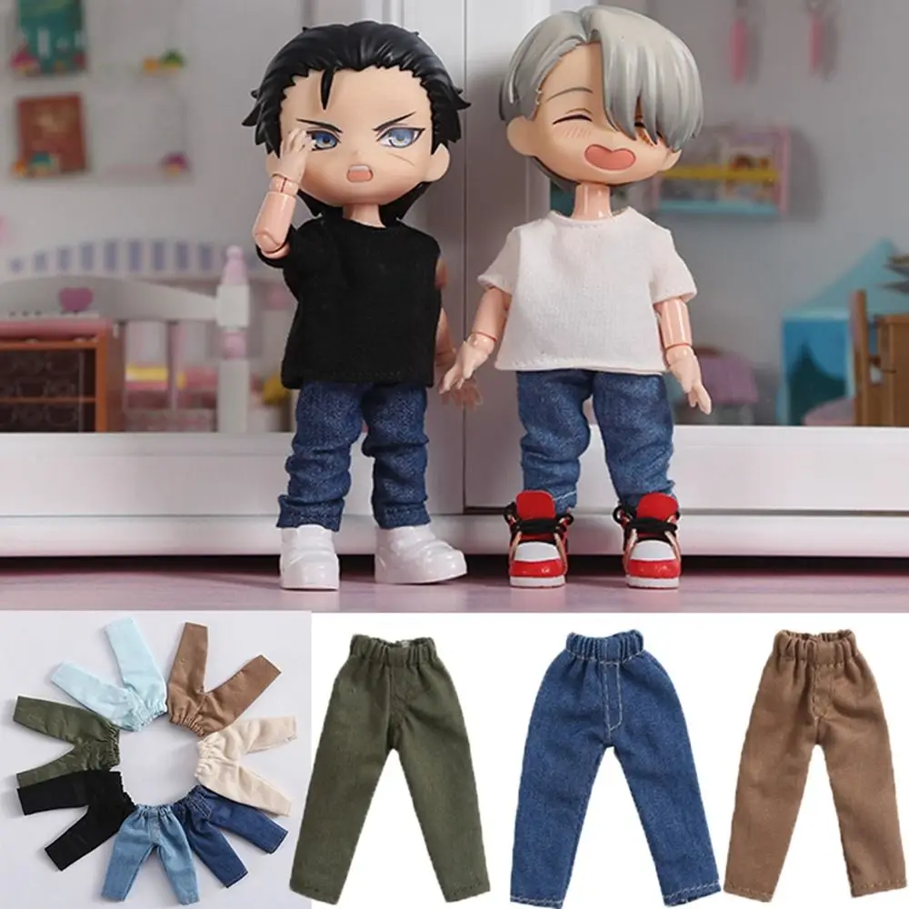 

Fashion Clothes Trousers For 1/11 OB11 Dolls For 1/12 Bjd/GSC Doll Clothes Denim Pants DIY Obitsu 11 Doll Clothes Accessories