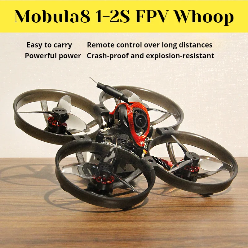 Happymodel Mobula8 Mobula 8 1-2S 85mm Micro FPV Whoop Quadcopter Drone ELRS/FRSLY Receiver X12 AIO Caddx Ant Brushless Motor New