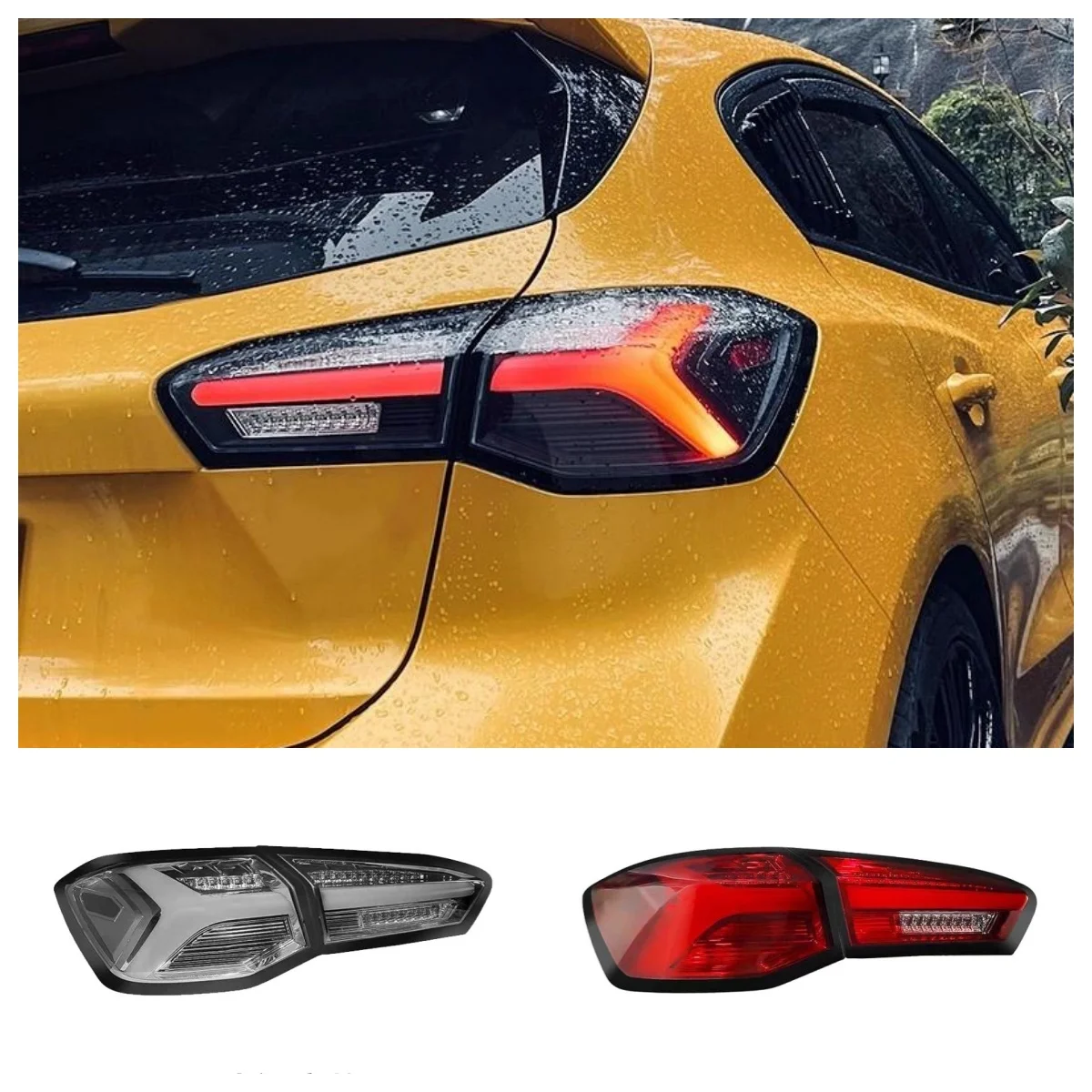 

Светодиодный задний фонарь в сборе для Ford Focus хэтчбек 19-24, указатель поворота, тормозной фонарь заднего хода, автомобильные аксессуары