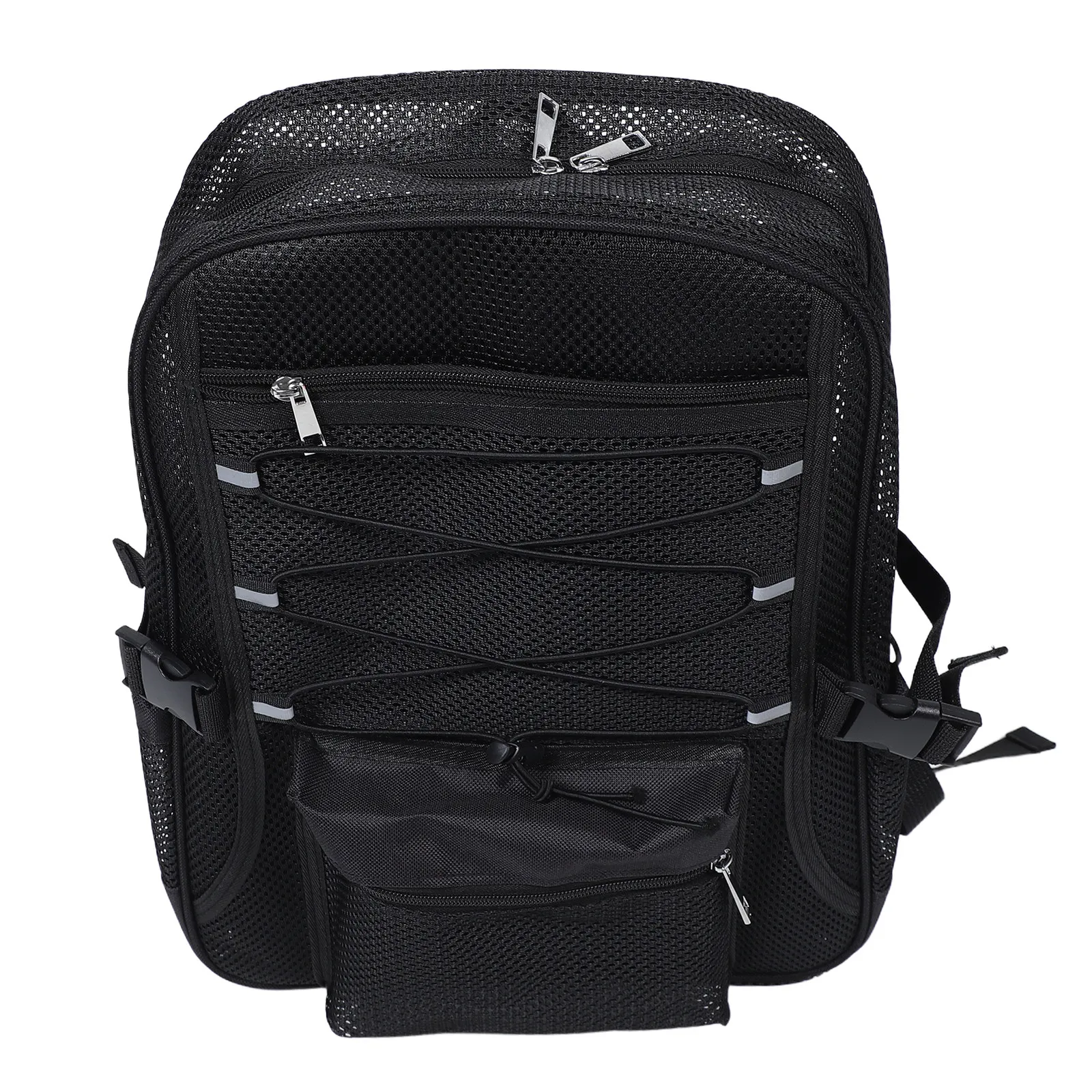 Foldable Mesh Backpack Black Ultra Lightweight Breathable Gym Travel Beach Hiking Sports Rucksack Quick Dry Portable Compact