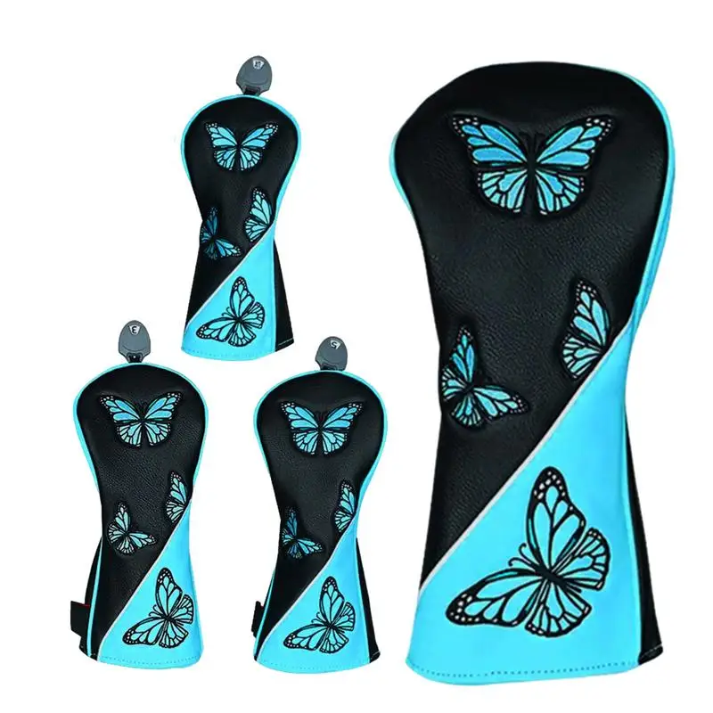 

4pcs Golf Woods Headcovers Covers For Driver Fairway Putter 1/3/5/UT Clubs Set Heads PU Leather Golf Iron Head Cover