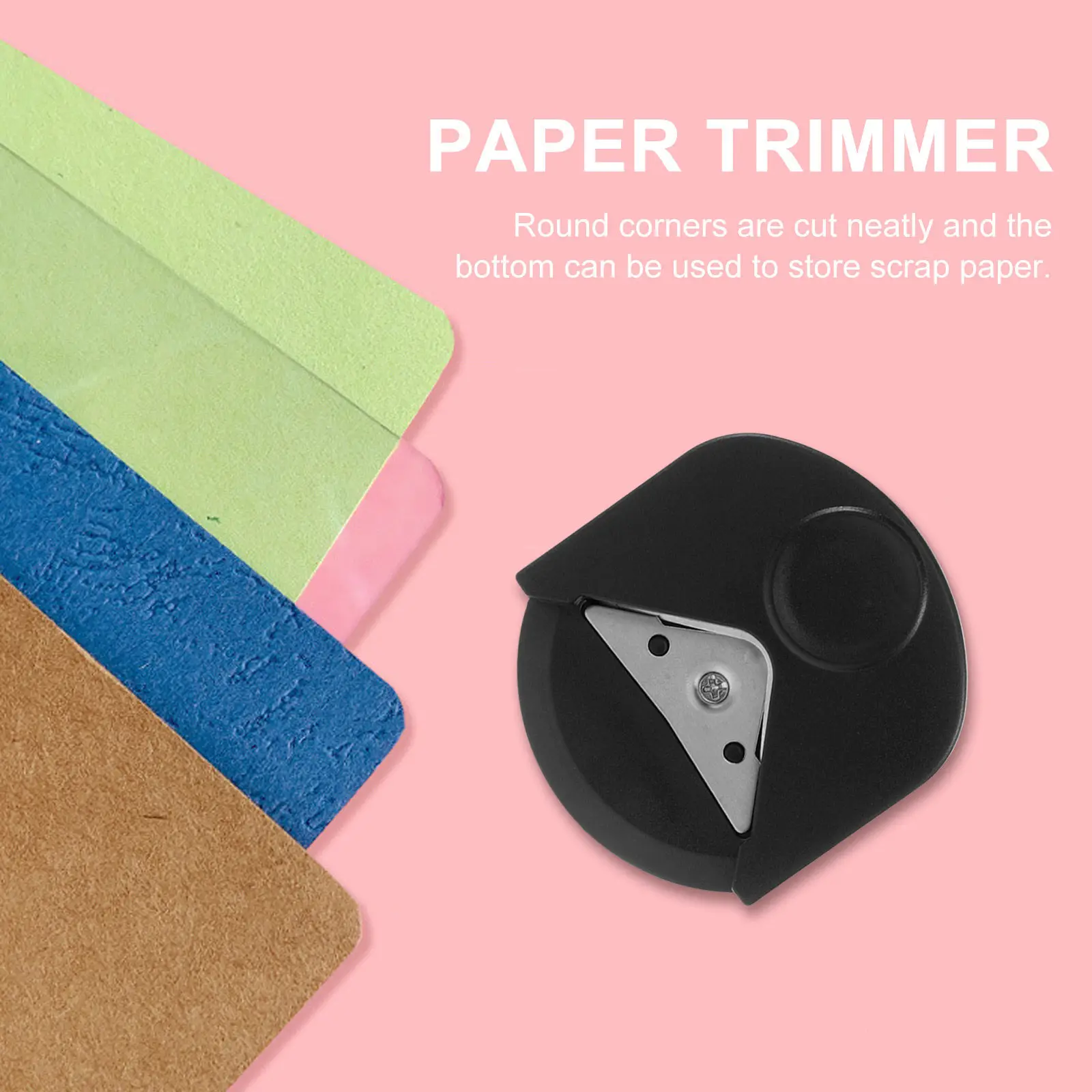 

2Pcs Corner Rounder Paper Cutter Stainless Steel Portable Photo Cutter R4 Radius Paper Trimmer for Cards Scrap Cleaner