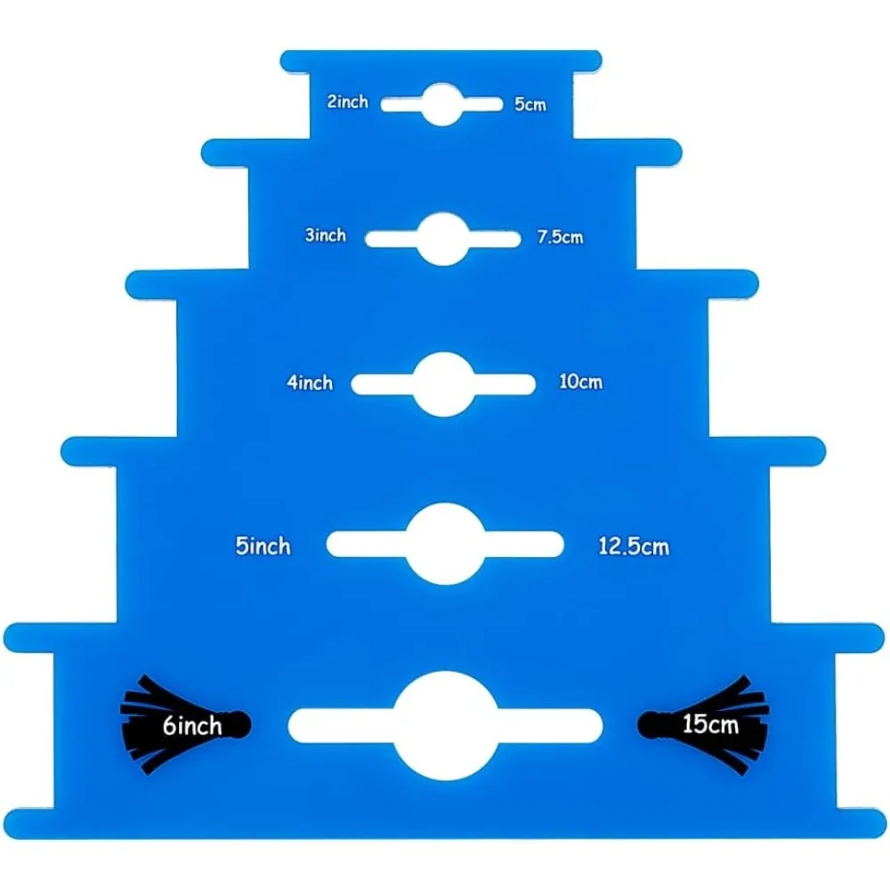 Royal Blue Acrylic Tassel Making Tool - Makes 5 Sizes (1/1.5/2/2.5/3 Inches) Pagoda Shape Hand-Made Tassel Tool for DIY Craft