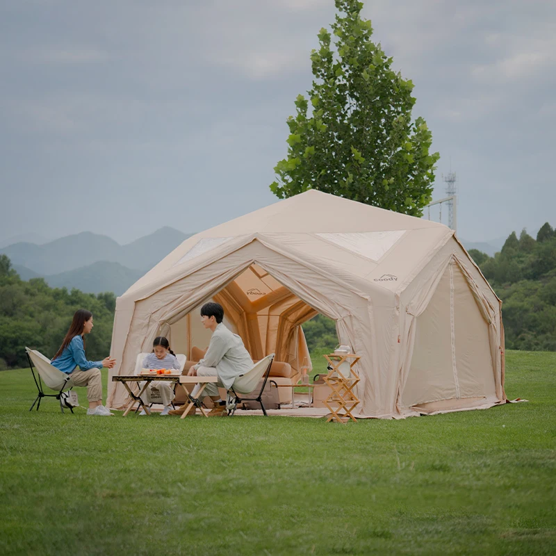 

Hub Station Air Tent-Beige Family Camping China Factory Durable Party Four Season Outdoor Unique Portable Inflatable Tent