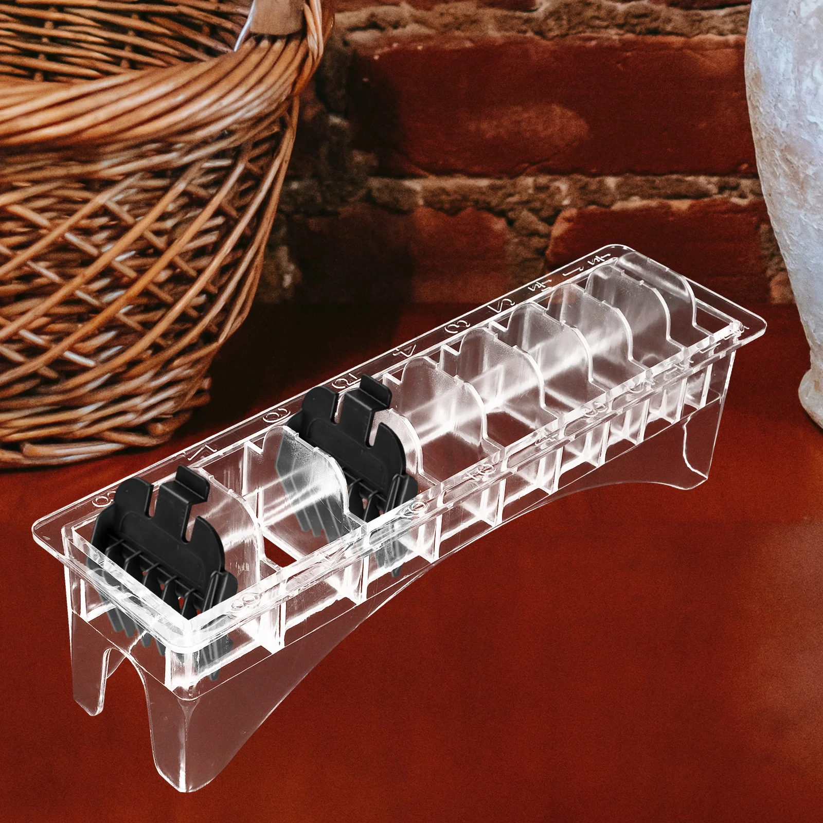 

2 шт., ящик для хранения расчески, черный ABS, прочный органайзер для парикмахерских инструментов, профессиональная стойка для аксессуаров, устойчивая