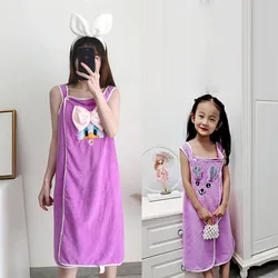 Summer Mother Daughter Family Matching Outfit Cotton with Strong Water Absorption Quick Drying Warmth and High-quality Bathrobes