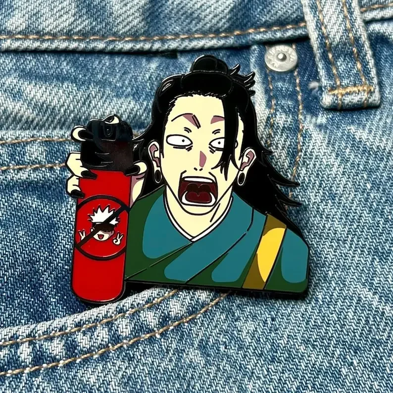 Anime  Enamel Pin Funny Sorcerer Jujutsu Kaisen，Satoru Gojo，Geto Suguru