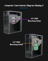 Mini ITX HTPC Desktop Case 5V ARGB Front Panel 4 USB Ports Supports 1U Power Supply Compact Design for ITX Motherboard Server 3