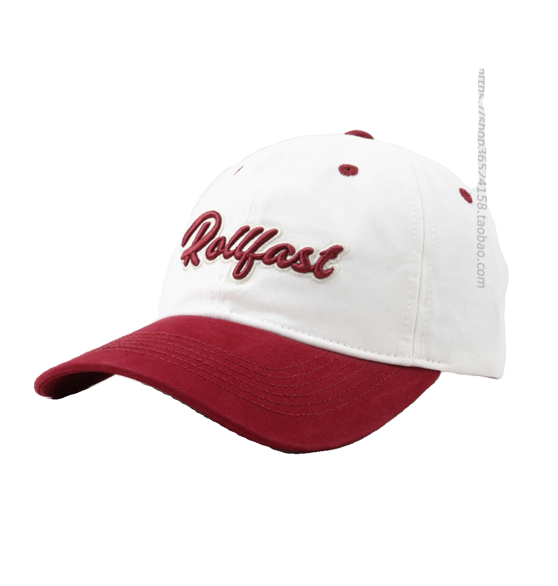 Retro Soft Contrast Color Simple Letter Embroidery Baseball Cap Men and Women Street Casual Peaked Cap