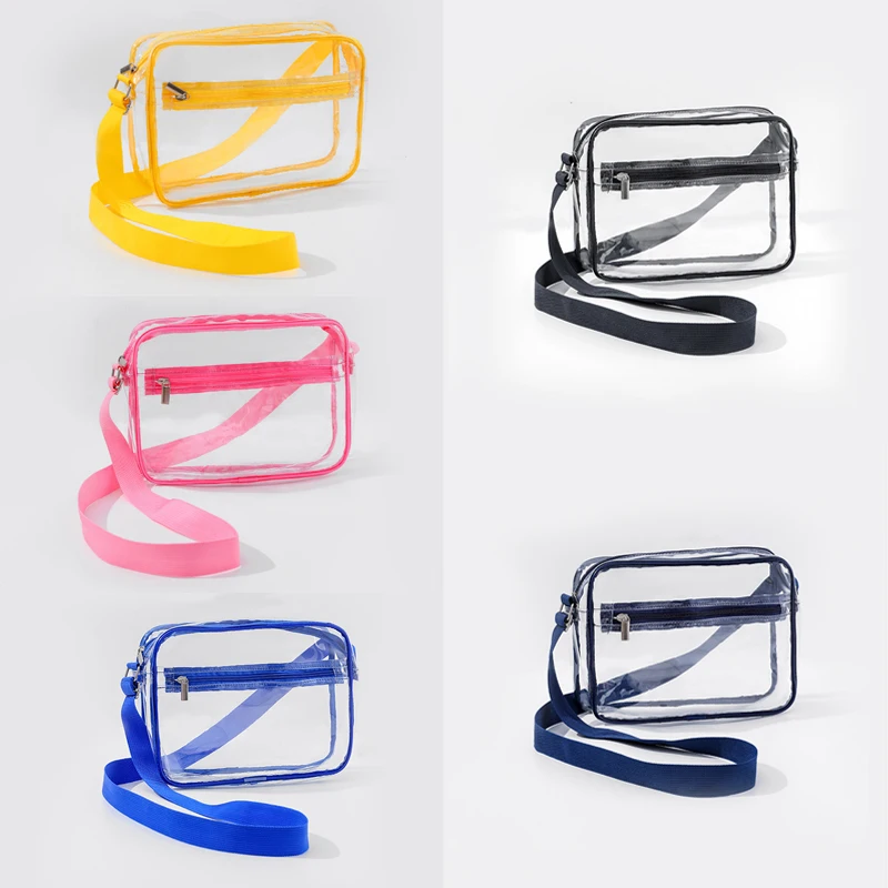 

1Pc Transparent Jelly Bag Small Square Bag Transparent Crossbody Bag For Women Candy Color Fashion Shoulder Bag