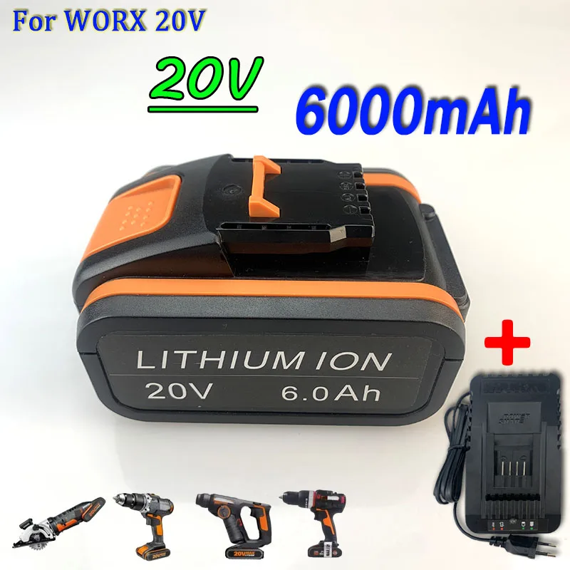 

Original 20V 6000mAh For WORX WA3553 WG630 WG629 WX372 WX390 WX394 WX550 WX523 WX802 WX858 WX900 Power tool battery