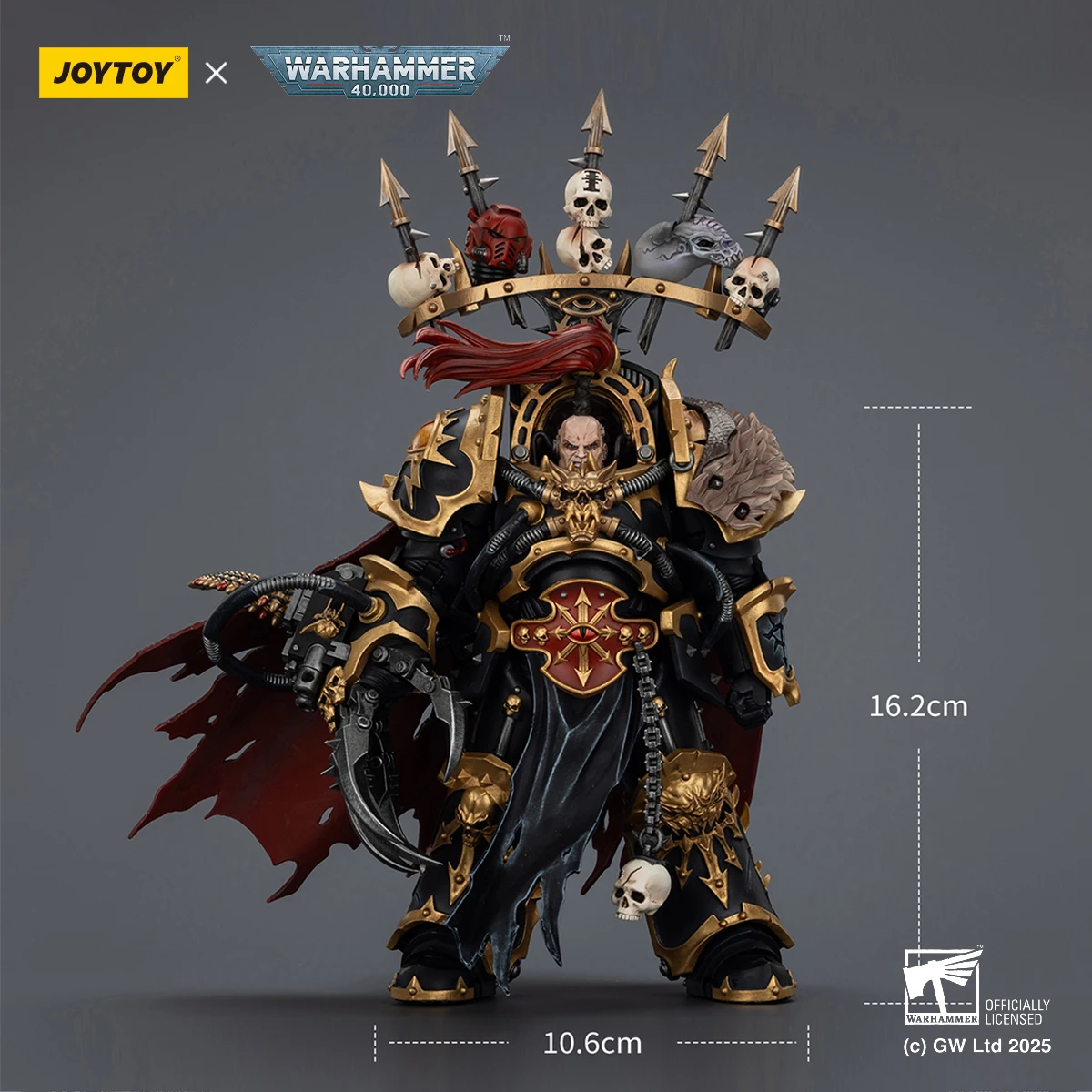 JOYTOY ウォーハンマー40K ブラックレギオン アニメフィギュア 1/18 アバドン・ザ・デスポイラー 可動式アクションフィギュア コレクションモデル おもちゃ ギフト