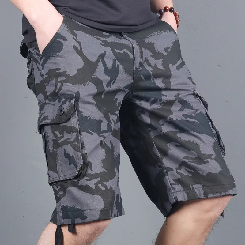 Summer New Camo Shorts Men\'s Loose Multi-pocket Cargo Shorts